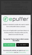 How epuffer.ca looks like on a mobile device such as an iPhone.