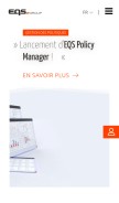 How eqs.com looks like on a mobile device such as an iPhone.