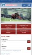 How equineline.com looks like on a mobile device such as an iPhone.