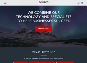 How equiniti.com looks like on a tablet such as an iPad.