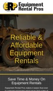 How equipmentrentalpros.com looks like on a mobile device such as an iPhone.