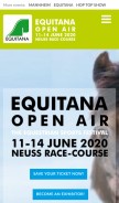 How equitana-openair.com looks like on a mobile device such as an iPhone.