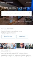 How equityapartments.com looks like on a mobile device such as an iPhone.