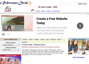 How ereferencedesk.com looks like on a tablet such as an iPad.