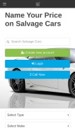 How erepairables.com looks like on a mobile device such as an iPhone.
