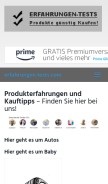 How erfahrungen-tests.com looks like on a mobile device such as an iPhone.