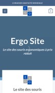 How ergo-site.com looks like on a mobile device such as an iPhone.