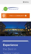 How ericksonliving.com looks like on a mobile device such as an iPhone.