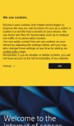 How ericsson.com looks like on a mobile device such as an iPhone.