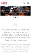 How erlang-solutions.com looks like on a mobile device such as an iPhone.