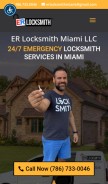 How erlocksmithmiami.com looks like on a mobile device such as an iPhone.