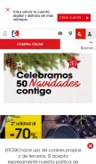 How eroski.es looks like on a mobile device such as an iPhone.
