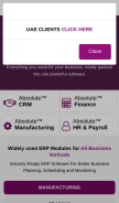 How erpabsolute.com looks like on a mobile device such as an iPhone.