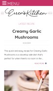 How errenskitchen.com looks like on a mobile device such as an iPhone.