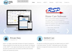 How ersp.biz looks like on a tablet such as an iPad.