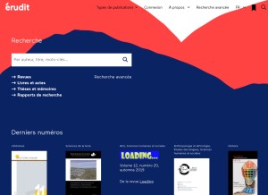 How erudit.org looks like on a tablet such as an iPad.