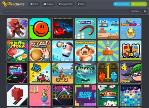 How es.alisgame.com looks like on a tablet such as an iPad.