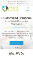 How es2.com looks like on a mobile device such as an iPhone.