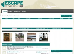 How escapeforum.org looks like on a tablet such as an iPad.