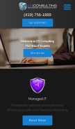 How esconsult.net looks like on a mobile device such as an iPhone.