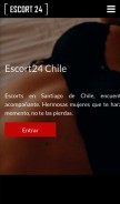 How escort24.cl looks like on a mobile device such as an iPhone.