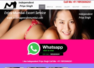 How escortagencyinmumbai.com looks like on a tablet such as an iPad.