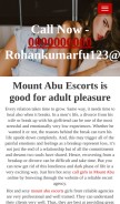 How escortinmountabu.in looks like on a mobile device such as an iPhone.