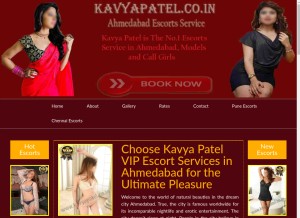How escortsahmedabadcallgirls.com looks like on a tablet such as an iPad.