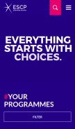 How escpeurope.eu looks like on a mobile device such as an iPhone.