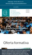 How escuelaunidadeditorial.es looks like on a mobile device such as an iPhone.