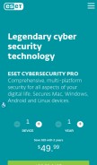 How eset.com looks like on a mobile device such as an iPhone.