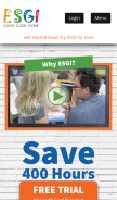 How esgisoftware.com looks like on a mobile device such as an iPhone.
