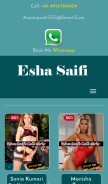 How eshasaifi.com looks like on a mobile device such as an iPhone.
