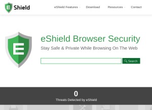 How eshield.com looks like on a tablet such as an iPad.