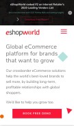 How eshopworld.com looks like on a mobile device such as an iPhone.