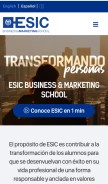 How esic.edu looks like on a mobile device such as an iPhone.