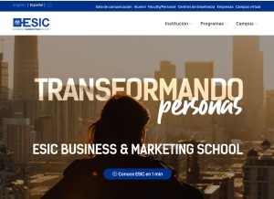 How esic.edu looks like on a tablet such as an iPad.
