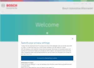 How esitronic.com looks like on a tablet such as an iPad.