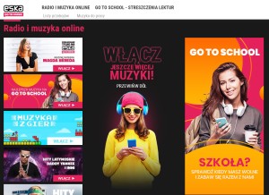 How eskago.pl looks like on a tablet such as an iPad.