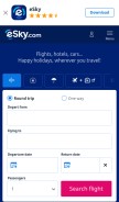 How esky.com looks like on a mobile device such as an iPhone.