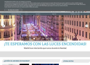 How esmadrid.com looks like on a tablet such as an iPad.