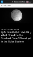 How eso.org looks like on a mobile device such as an iPhone.