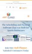 How esoftplanner.com looks like on a mobile device such as an iPhone.