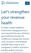How esolutionsinc.com looks like on a mobile device such as an iPhone.