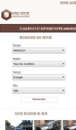 How espacevoiture.com looks like on a mobile device such as an iPhone.