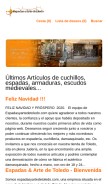 How espadasyartedetoledo.com looks like on a mobile device such as an iPhone.