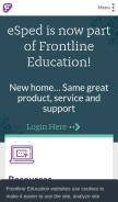 How esped.com looks like on a mobile device such as an iPhone.