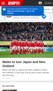 How espnscrum.com looks like on a mobile device such as an iPhone.