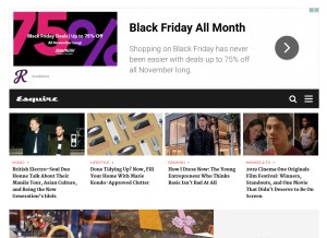 How esquiremag.ph looks like on a tablet such as an iPad.
