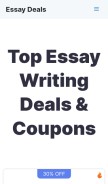 How essay.deals looks like on a mobile device such as an iPhone.